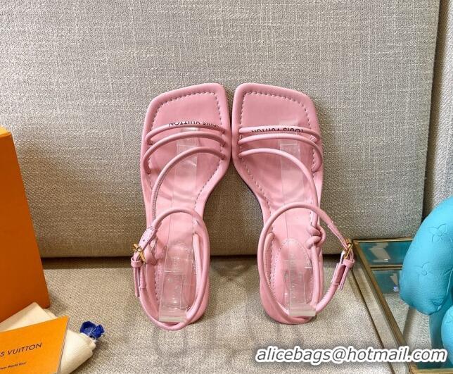 Best Price Louis Vuitton Nova Lambskin Strap Sandals 5.5cm 121690 Pink