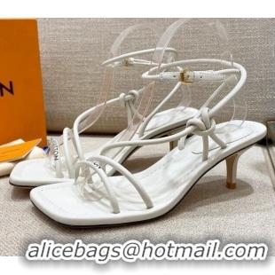 New Fashion Louis Vuitton Nova Lambskin Strap Sandals 5.5cm 121690 White