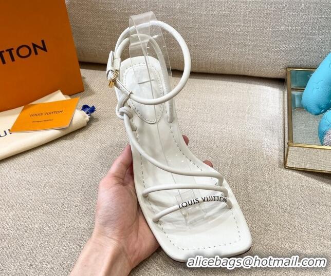 New Fashion Louis Vuitton Nova Lambskin Strap Sandals 5.5cm 121690 White