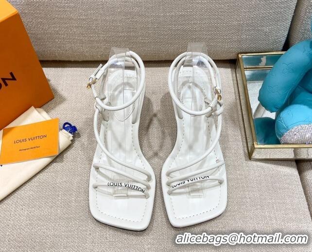 New Fashion Louis Vuitton Nova Lambskin Strap Sandals 5.5cm 121690 White