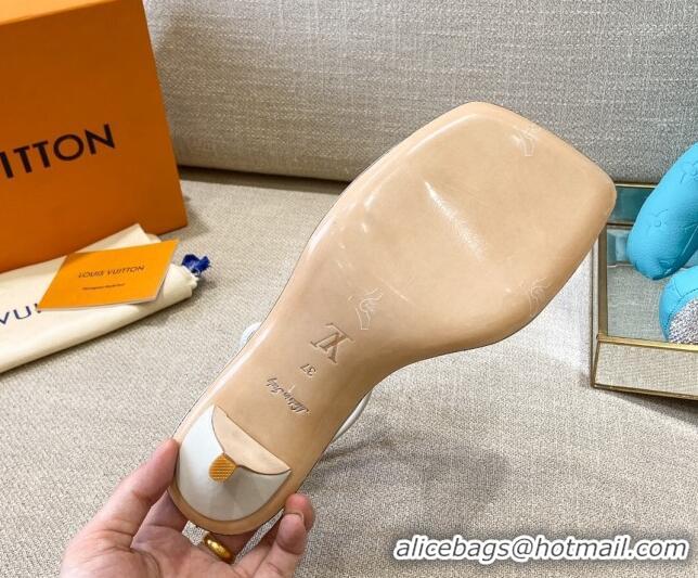 New Fashion Louis Vuitton Nova Lambskin Strap Sandals 5.5cm 121690 White