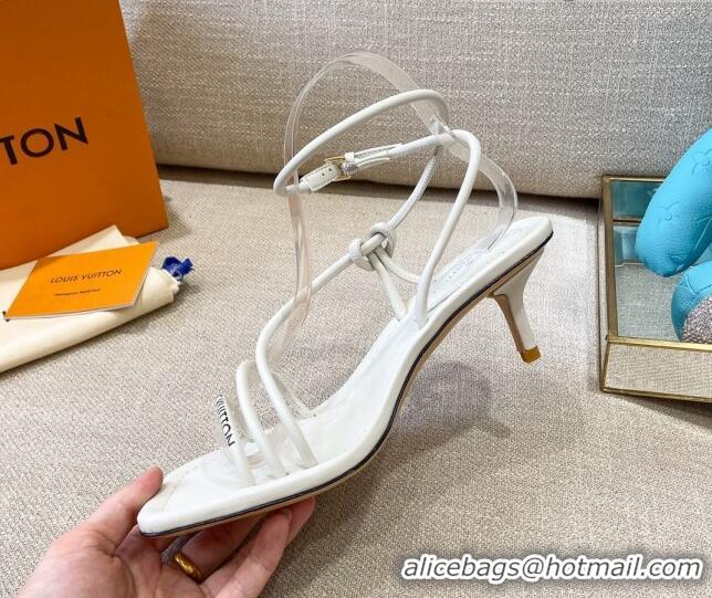 New Fashion Louis Vuitton Nova Lambskin Strap Sandals 5.5cm 121690 White