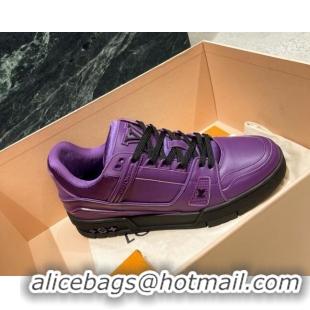 Grade Design Louis Vuitton LV Trainer Sneakers Violet Purple 121778