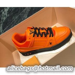 Best Luxury Louis Vuitton LV Trainer Sneakers 121778 Orange