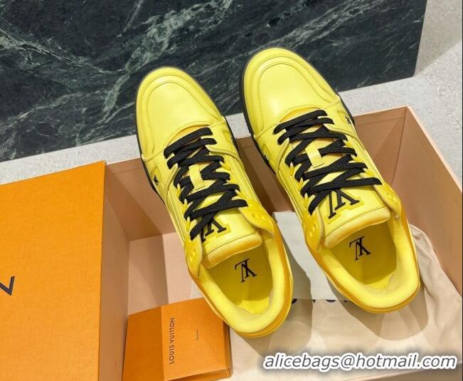 Best Price Louis Vuitton LV Trainer Sneakers 121778 Jaune Yellow