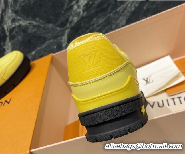 Best Price Louis Vuitton LV Trainer Sneakers 121778 Jaune Yellow