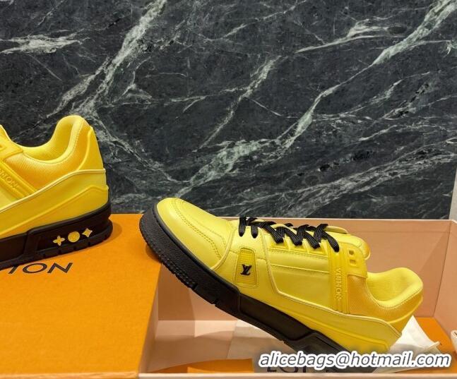 Best Price Louis Vuitton LV Trainer Sneakers 121778 Jaune Yellow