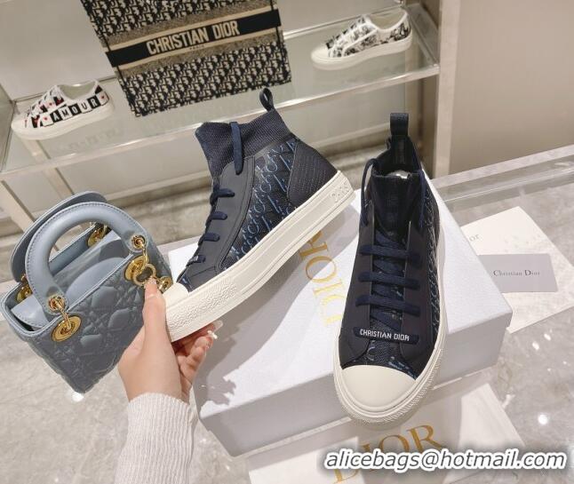 Good Product Dior Walk'n'Dior Sneakers in Deep Blue Oblique Technical Mesh 121552