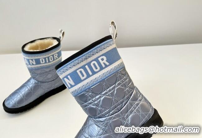 Grade Design Dior Oblique Snow Ankle Boots Iridescent Blue 121815