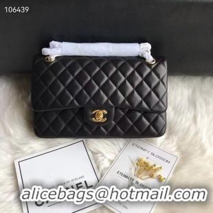 New Discount Chanel Quilted Lambskin Flap Bag A35202 Black/Gold