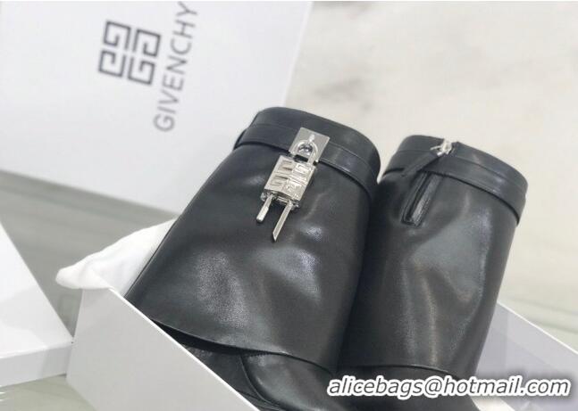 Sale Design Givenchy Shark Lock Ankle Boots in Leather 1230051 Black