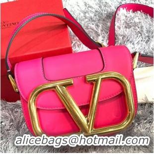 Shop Grade VALENTINO Supervee Original Leather Shoulder Bag NL076 Pink