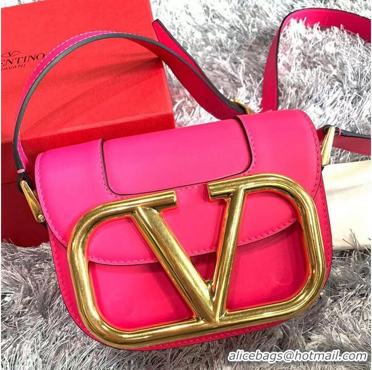 Shop Grade VALENTINO Supervee Original Leather Shoulder Bag NL076 Pink