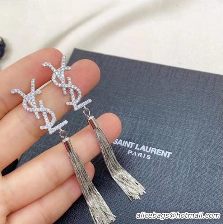 Particularly Recommended YSL Earrings CE6987 Silver