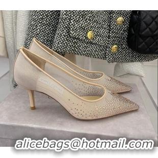 Best Design Jimmy Choo Crystal Mesh Pumps 6.5cm Nude 121672