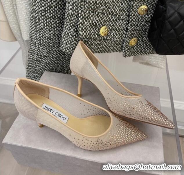 Best Design Jimmy Choo Crystal Mesh Pumps 6.5cm Nude 121672