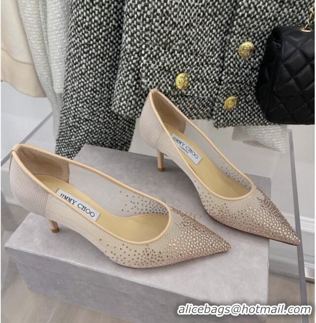 Best Design Jimmy Choo Crystal Mesh Pumps 6.5cm Nude 121672