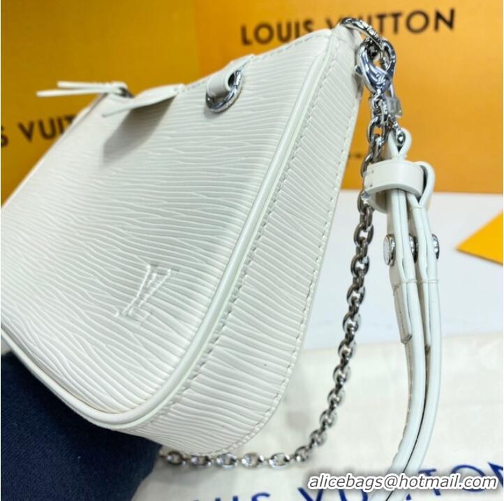 Unique Discount Louis Vuitton Epi Leather EASY POUCH ON STRAP M80471 WHITE