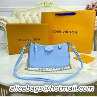 Good Product Louis Vuitton Epi Leather EASY POUCH ON STRAP M80471 Light Blue