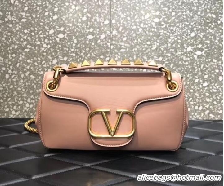 Cheapest VALENTINO GARAVANI Stud Sign nappa Shoulder Bag NL098 light pink