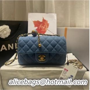 New Fashion Chanel Flap denim Shoulder Bag AS1116 blue