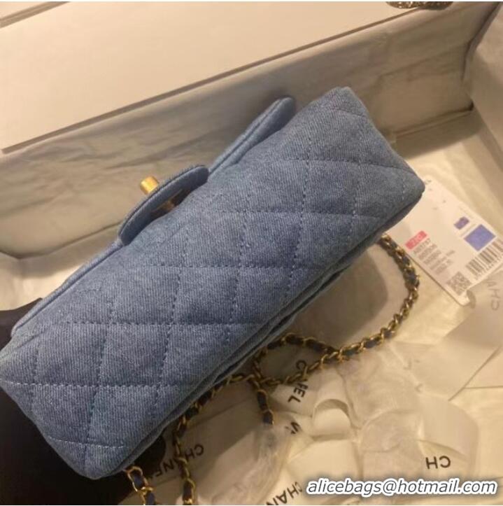 New Fashion Chanel Flap denim Shoulder Bag AS1116 blue