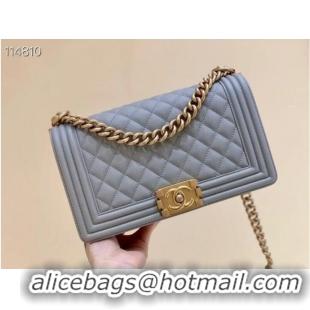 Reasonable Price Boy chanel handbag A67086 light gray