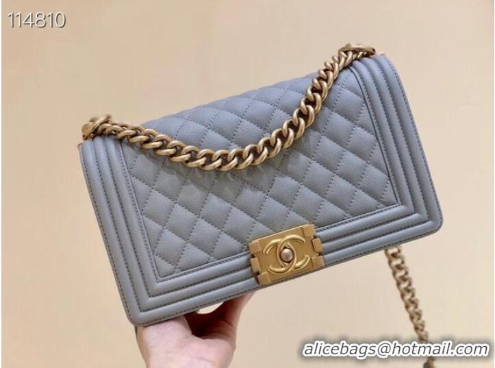 Reasonable Price Boy chanel handbag A67086 light gray