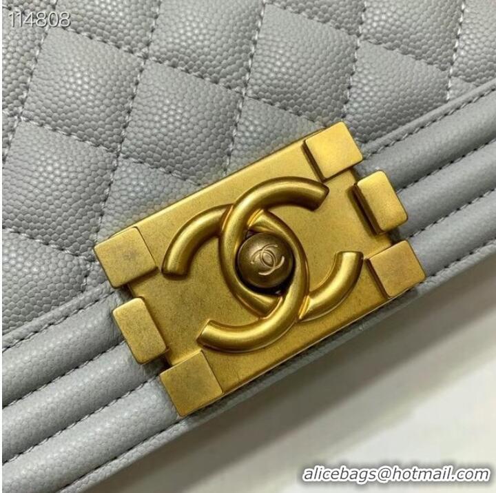 Reasonable Price Boy chanel handbag A67086 light gray