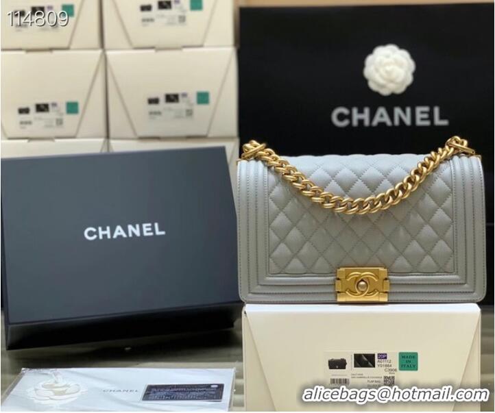 Reasonable Price Boy chanel handbag A67086 light gray