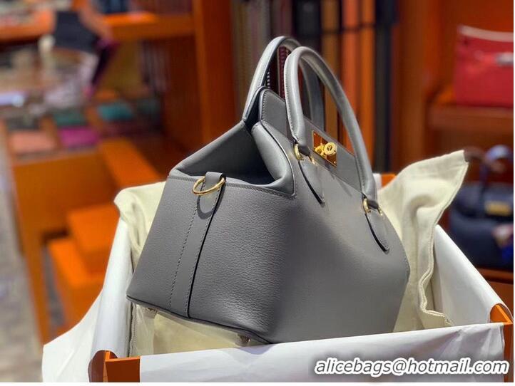 Top Quality Hermes Toolbox Togo Bag Original Leather 3259 Gray