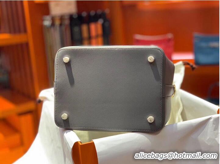 Top Quality Hermes Toolbox Togo Bag Original Leather 3259 Gray