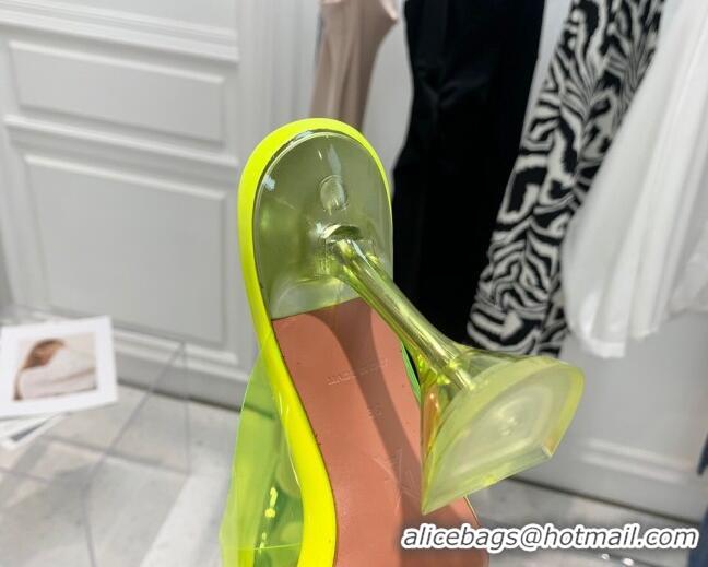 Good Product Amina Muaddi TPU Heel Slide Sandals 9.5cm 122045 Yellow