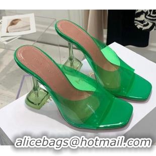 Low Cost Amina Muaddi TPU Heel Slide Sandals 9.5cm 122049 Green