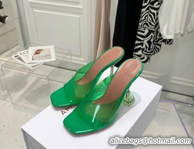 Low Cost Amina Muaddi TPU Heel Slide Sandals 9.5cm 122049 Green