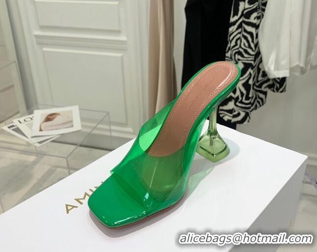 Low Cost Amina Muaddi TPU Heel Slide Sandals 9.5cm 122049 Green