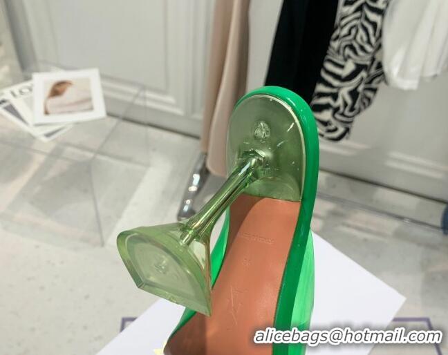 Low Cost Amina Muaddi TPU Heel Slide Sandals 9.5cm 122049 Green