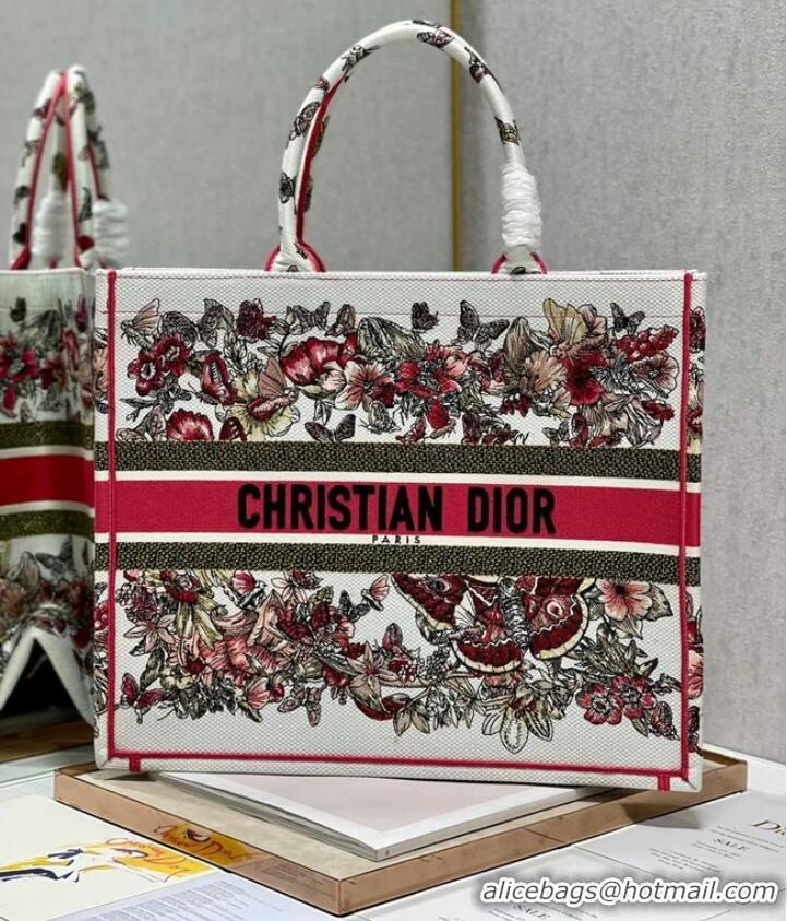 Famous Brand DIOR BOOK TOTE Embroidery C1211L-2