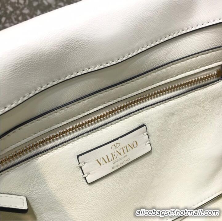 Promotional VALENTINO GARAVANI Roman Stud Large Napa sheepskin leather 1189L white