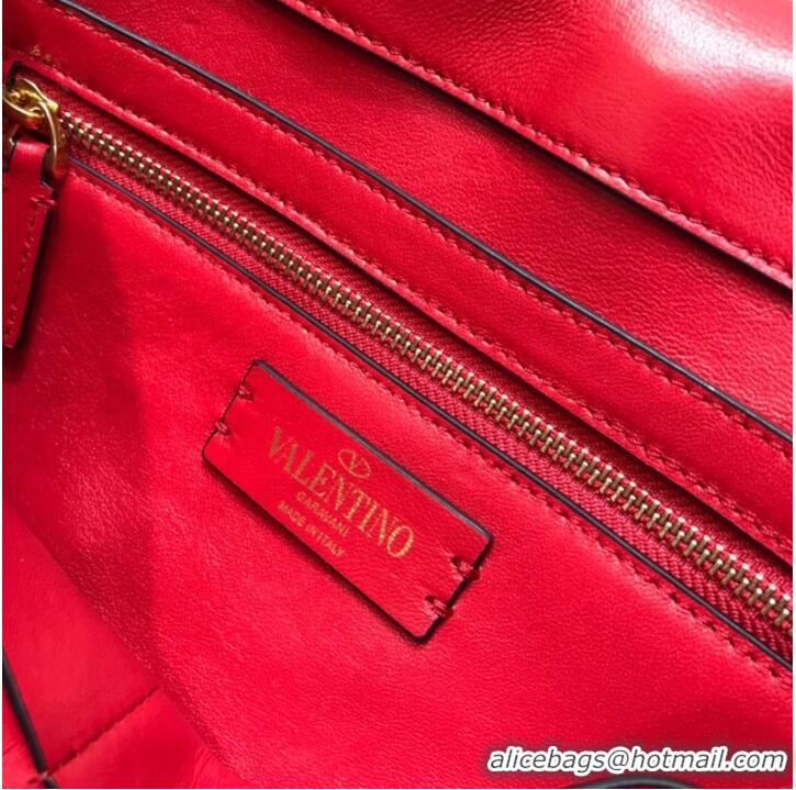 Top Quality VALENTINO GARAVANI Roman Stud Large Napa sheepskin leather 1189L red