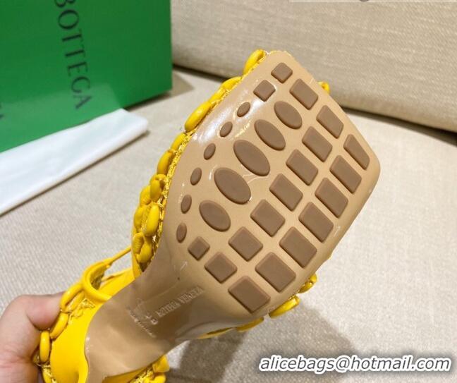 Classic Hot Bottega Veneta Stretch Mesh Sandals 9cm 021403 Yellow