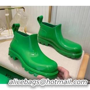 Discount Bottega Veneta Shine Rubber TPU Ankle Boots 021416 Grass Green