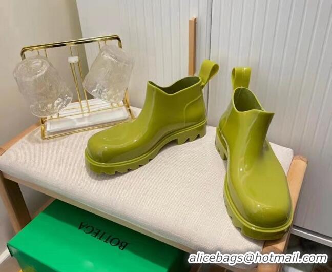 Low Cost Bottega Veneta Shine Rubber TPU Ankle Boots 021416 Kiwi Green