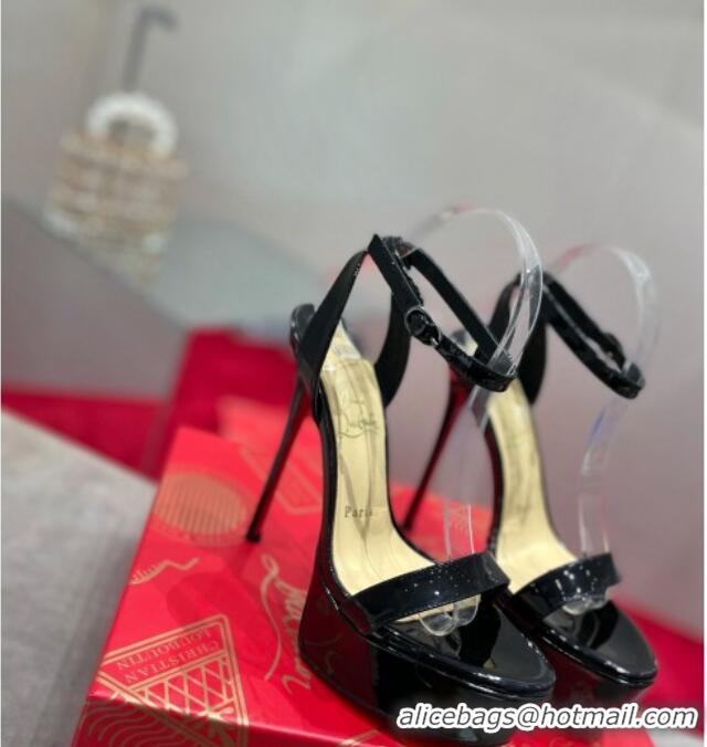 Grade Design Christian Louboutin Calf Leather High Heel Platform Pumps 15cm 021614 Black