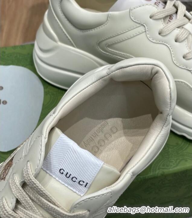 Most Popular Gucci Tiger Rhyton Sneakers 687626 Ivory White