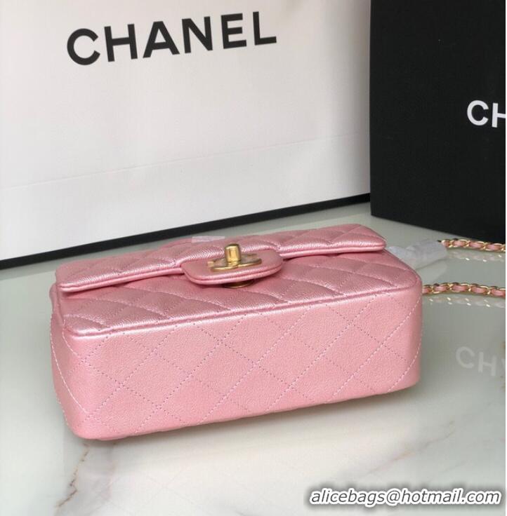 Inexpensive CHANEL mini flap bag with top handle AS2431 Rose