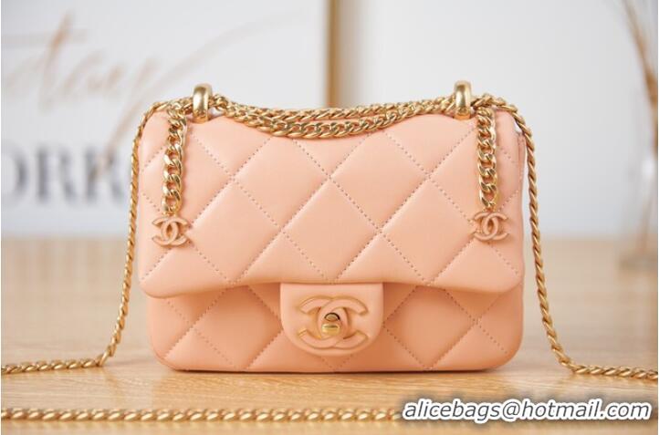 Promotional Chanel Flap Lambskin mini Shoulder Bag AS3113 pink