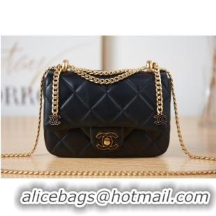 Well Crafted Chanel Flap Lambskin mini Shoulder Bag AS3113 black