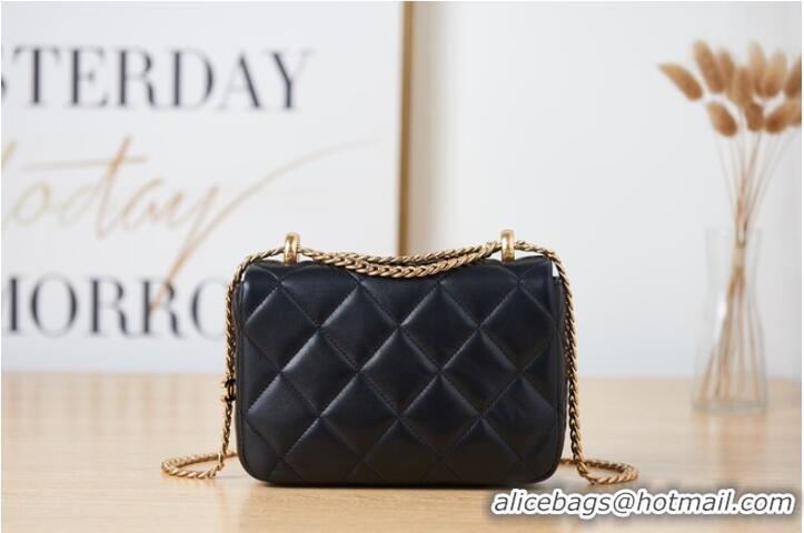 Well Crafted Chanel Flap Lambskin mini Shoulder Bag AS3113 black