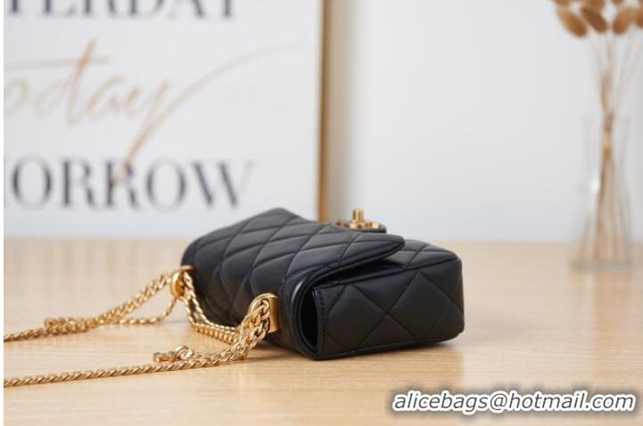 Well Crafted Chanel Flap Lambskin mini Shoulder Bag AS3113 black